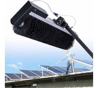 ZenSeFarin Strumento Elettrico Pulizia Pannelli Solari con Spazzola Rotante a 360°,Kit Asta Telescopica Alimentazione Idrica,Spazzola Elettrica Pulizia Pannelli Fotovoltaici,ACVersion-7.5m/24.6ft