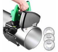 ZenSeFarin Tagliatubi Elettrico Automatico 15-400 Mm,Guida Precisione per Il Taglio Tubi in Rame Pesante,Lama in Acciaio 1500 Mpa per Il Taglio Plastica/Acciaio Inossidabile/Alluminio/PVC,ZD220