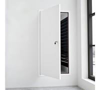 ZENSTYW Pannelli Apertura di Accesso,Sportello di Ispezione del Pannello con Serratura A Chiave,Pannelli Soffitto Pannelli per Soffitto,Porta di Accesso in Alluminio(White,W40x45cm)