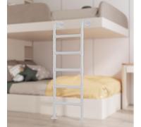 ZENSTYW Scala A 5 Gradini per Letti A Castello,Scala di Emergenza per Pozzo Finestra di Seminterrato,Scala Soppalcata A Parete,per Appartamento,Terrazza(White,155cm/61in)