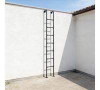 ZENSTYW Scala Mansardata A Parete,Scala A 7 Gradini per Letti A Castello,Scala Antincendio in Metallico,Camper E Carichi 330 Libbre,per Biblioteca,Magazzino,Terrazza(7.5ft)