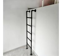 ZENSTYW Scala Mansardata A Parete,Scala Resistente Dell'uscita di Emergenza per Il Pozzo della Finestra,Scaletta per Letto A Castello in Tubo di Ferro Industriale Scale per Arrampicata(170cm/67in)