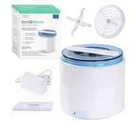 ZENT SoniQWave Pulitore ultrasuoni compatto 200ml, Vasca ultrasuoni per apparecchi allineatori ortodontici gioielli - Tecnologia di pulizia a 360°, Ideale per viaggio, Prodotto medico