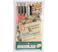 Zentangle - Set di 11 strumenti Renaissance con fineliner, piastrelle e penne Sakura Pigma Micron