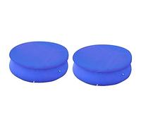 Zentexion Set di 2 coperture per piscine rotonde con diametro di 360-367 cm, in polietilene impermeabile, leggere, antistrappo, con fori di drenaggio, tappi in plastica, protezione contro lo sporco