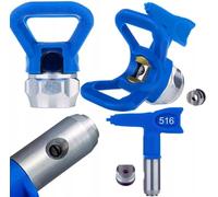 Zenthril Set SoftFlow 516 - Ugello spray a bassa pressione + protezione ugello FFLP | Larghezza spray 25 cm | Per acrilico, emulsione smalto | Compatibile con Graco, Wagner, Titanio | Accessori per