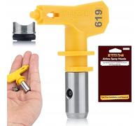 Zenthril Set Ugello Alta Pressione 619 - Getto 30 cm, Foro 0,019", per Acrilici e Lattice | Compatibile con Graco, Wagner, Titan | Accessorio per Verniciatura Professionale