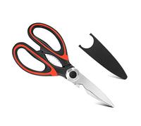 ZENVALY Forbici Cucina, Forbici da Cucina Multiuso Acciaio Inox, Affilate Forbici da Cucina Professionali con Coprilama, per Tagliare Pollame Carne Ossa Pollo Pesce, Erbe Noci, Tacchino e Pizza