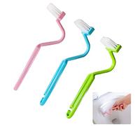 ZENVALY Spazzolone WC, 3 Pezzi Spazzola per Bordi WC Curvo, Plastica Spazzola di Pulizia Servizi Igienici per Doccia, Angoli, Cucina, Angolo Rim, Pulizia Profonda