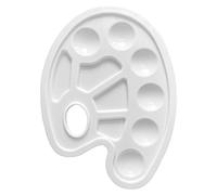 ZENVALY Tavolozza Plastica, Tavolozza Per Dipingere, Tavolozze Per Miscelare Colori a Olio Acrilici Acquerelli, per Lavori Fai da te, Pittura Artistica, Bianco