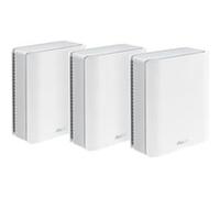 ASUS ZenWiFi BT8 (Pacco da 3), WiFi 7 Mesh tribanda, 14 Gbps, Fino a 750 Metri Quadrati, Due Porte 2,5G, Parental Control Incluso, Smart Home Master SSIDs, 4G & 5G Mobile Tethering, Bianco