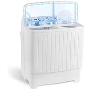 ZENY - Lavatrice portatile compatta, doppia vasca, capacità di 18 libbre, mini lavatrice asciugatrice per appartamento, camper, viaggi, semiautomatica, lavatrice da 12 libbre, filatrice da 7 libbre