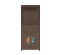 ZENY896V Buddha Altare Shelf Tavolo offerta Ricchezza Cinese con Pittura laccata, Cabinet Verticale per il Santuario del Buddha. Buddha Shelf Statue(Bruin)