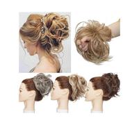 ZENY896V Chignon da Donna Chignon spettinato, Elastico, Ondulato, Riccio, Chignon Sintetico, Coda di Cavallo, Extension for Capelli Pezzo di Capelli disordinato(Dark Brown)