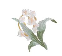 ZENZDS 15 * 12 CM Fiore di Giglio Cucire Toppe Termoadesive su Toppe Ricamate per Applicazioni Distintivi Cucire Cinesi Toppe da Cucire per Abbigliamento