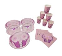 ZENZERO® - Kit Addio al Nubilato/Celibato - Articoli divertenti per matrimonio scherzo -12 Piatti, 12 Piattini, 20 Tovaglioli, 12 Bicchieri - Accessori Matrimonio/Party - 1 KIT CELIBATO