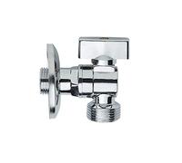 ZENZERO® - RUBINETTO A SFERA in OTTONE - Valvola Ad Angolo - Con Rosetta - Per lavatrice - Attacco 1/2" - Uscita 3/4" - Pezzi 1