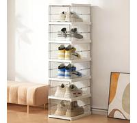 ZENZERO®- SCARPIERA PIEGHEVOLE a 6 Ripiani Trasparente - Dimensioni 105x25,5x34,5 cm - Scatola Contenitore Portascarpe Organizzatore Scarpiera Shoe Box (Trasparente)