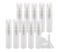 ZEOABSY 10 Pezzi 3ml Flaconi Spray Vuoti, Bottiglie Spray Trasparente opaco Plastica Fine Nebbia Bottiglia Set da Viaggio, Flacone Spray Vuoto con Pompa, acqua Profumo Sprayper