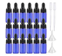 ZEOABSY 100 Pezzi Piccolo Bottigliette Contagocce di Vetro Blu da 3 ml, Vuote Mini Bottigliette di Vetro con Pipette pipetta per Oli Essenziali, Laboratorio, Olio Essenziale, Aromaterapia