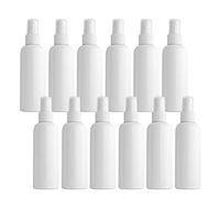 ZEOABSY 12 Pezzi 100ml Flaconi Spray Vuoti, Bottiglie Spray Bianco Plastica Fine Nebbia Bottiglia Set da Viaggio, Flacone Spray Atomizzatore Vuoto con Pompa Bianco, Alcool Profumo Sprayper