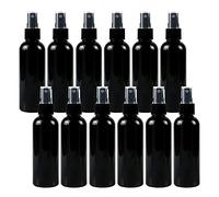 ZEOABSY 12 Pezzi 100ml Flaconi Spray Vuoti, Bottiglie Spray Nero Plastica Fine Nebbia Bottiglia Set da Viaggio, Flacone Spray Atomizzatore Vuoto con Pompa Nero, Alcool Profumo Sprayper