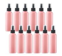 ZEOABSY 12 Pezzi 100ml Flaconi Spray Vuoti, Bottiglie Spray Rosa Plastica Fine Nebbia Bottiglia Set da Viaggio, Flacone Spray Atomizzatore Vuoto con Pompa Nero, Alcool Profumo Sprayper