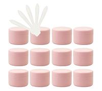 ZEOABSY 12 Pezzi Rosa Vasetti plastica 100 ml Crema Barattoli Vasetto Vuoto con Coperchio Imbottitura interna per Stoccaggio di Viaggi Polvere Maschera Cream gli occhi Balsamo Labbra DIY