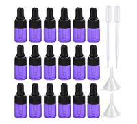 ZEOABSY 25 Pezzi Piccolo Bottigliette Contagocce di Vetro Viola da 2 ml, Vuote Mini Bottigliette di Vetro con Pipette pipetta per Oli Essenziali, Laboratorio, Olio Essenziale, Aromaterapia