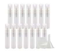 ZEOABSY 50 Pezzi 5ml Flaconi Spray Vuoti, Bottiglie Spray Trasparente opaco Plastica Fine Nebbia Bottiglia Set da Viaggio, Flacone Spray Vuoto con Pompa, acqua Profumo Sprayper