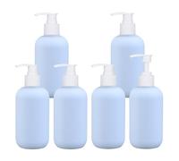 ZEOABSY 6 Pezzi Blu Bottiglia per Lozione 200ml con Pompa, Flaconi Vuoti in Plastica HDPE Ricaricabili, Contenitori da Viaggio per Shampoo Sapone Cosmetici Uso Domestico e Hotel