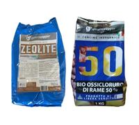 Zeolite+Rame 50 Ossicloruro Rame Cubana Insetticida Fungicida Piante 2 kg