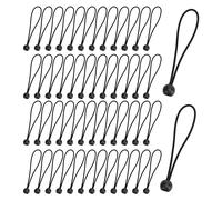 ZEONHAK 50 corde elastiche da 15 cm con palline, palline elastiche nere da 15 cm, per teloni elastici da campeggio, articoli per la casa, pali per bandiere