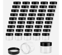 ZEONHAK 68 barattoli in plastica trasparente da 50 ml con coperchio, piccoli contenitori in plastica, a bocca larga, per viaggi, prodotti di bellezza