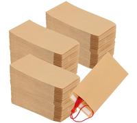 ZEONHAK Confezione da 300 piccole buste marroni, 6 x 10 cm, in carta kraft, autoadesive, per semi, monete,