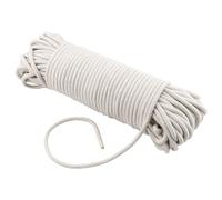 ZEONHAK Corda in cotone naturale, 50 m x 6 mm, 40 m x 0,6 cm, corda intrecciata bianca per artigianato, decorazione, vestiti