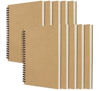ZEONHEI 10 quaderni a spirale, formato A5, con rilegatura a spirale, formato A5, colore marrone, carta bianca, per artisti, acquerelli, paesaggi, 120 pagine/60 fogli