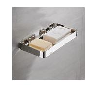 ZEONIK Vassoio di Sapone Portasapone Portasapone Portasapone da Parete in Acciaio Inossidabile Portasapone per Servizio Pesante Portasapone per Bagno Doccia Ripiano della Cucina Argento