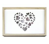 Zep CZ1268 Scatola Love Box Usb In Legno Con Coperchio Scorrevole In Legno, Bianco
