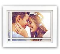 Zep PD046 Cornice Jessica In Legno, Bianco Con Legno Intagliato Interno Alla Cornice