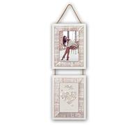 ZEP S.r.l. Florent Cornice portafoto in Legno, Beige/Bianco, für 2 x Bildformat 13 x 18 cm, Multicolor, Rendement Standard