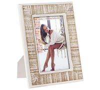 ZEP S.r.l. Levico Cornice portafoto in Legno, in Legno, Colore: Beige/Bianco, per Formato Immagine 15 x 20 cm,