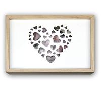 ZEP S.r.l. Love Box USB per 13 x 18 Foto Scatola in Legno, Legno Naturale e Bianco, Dimensioni Esterne 24,5 x 16 x 5 cm