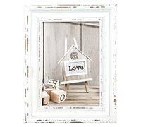 Zep Cornice portafoto in Legno 13x18 cm Rivoli Bianco, Blanc, Beige, 21 x 16 x 1,8 cm