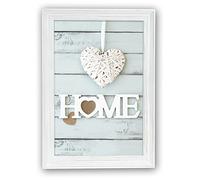 Zep T15468 - Cornice portafoto da parete, Rettangolare, Legno, Bianco, Formato foto 15 x 20 cm