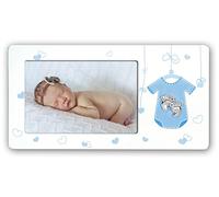 Zep w5857b Lago - Cornice portafoto Legno Bianco/Blu 13 x 18 cm