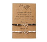 ZEPFJHE 1 paio di braccialetti intrecciati fatti a mano in corda di cotone regolabile gioielli da polso adatti per varie occasioni intrecciati, Misura unica, come descritto