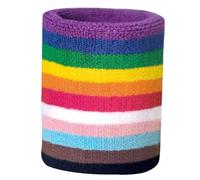 ZEPFJHE 1 pz/1 paio di polsini elastici antiscivolo confortevole modello arcobaleno accessori sportivi per uomini e donne braccialetti sportivi alla moda