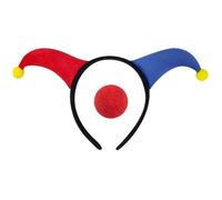 ZEPFJHE 1 set di fasce per capelli da clown in colori vivaci con naso per feste di Halloween, ideali per artisti e appassionati di feste, fascia dai colori vivaci