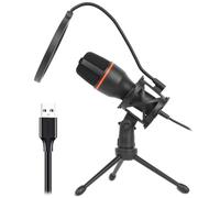 ZEPFJHE 1 set microfono a condensatore USB integrato effetto luce LED per giochi e podcasting in studio domestico con treppiede microfono da gioco